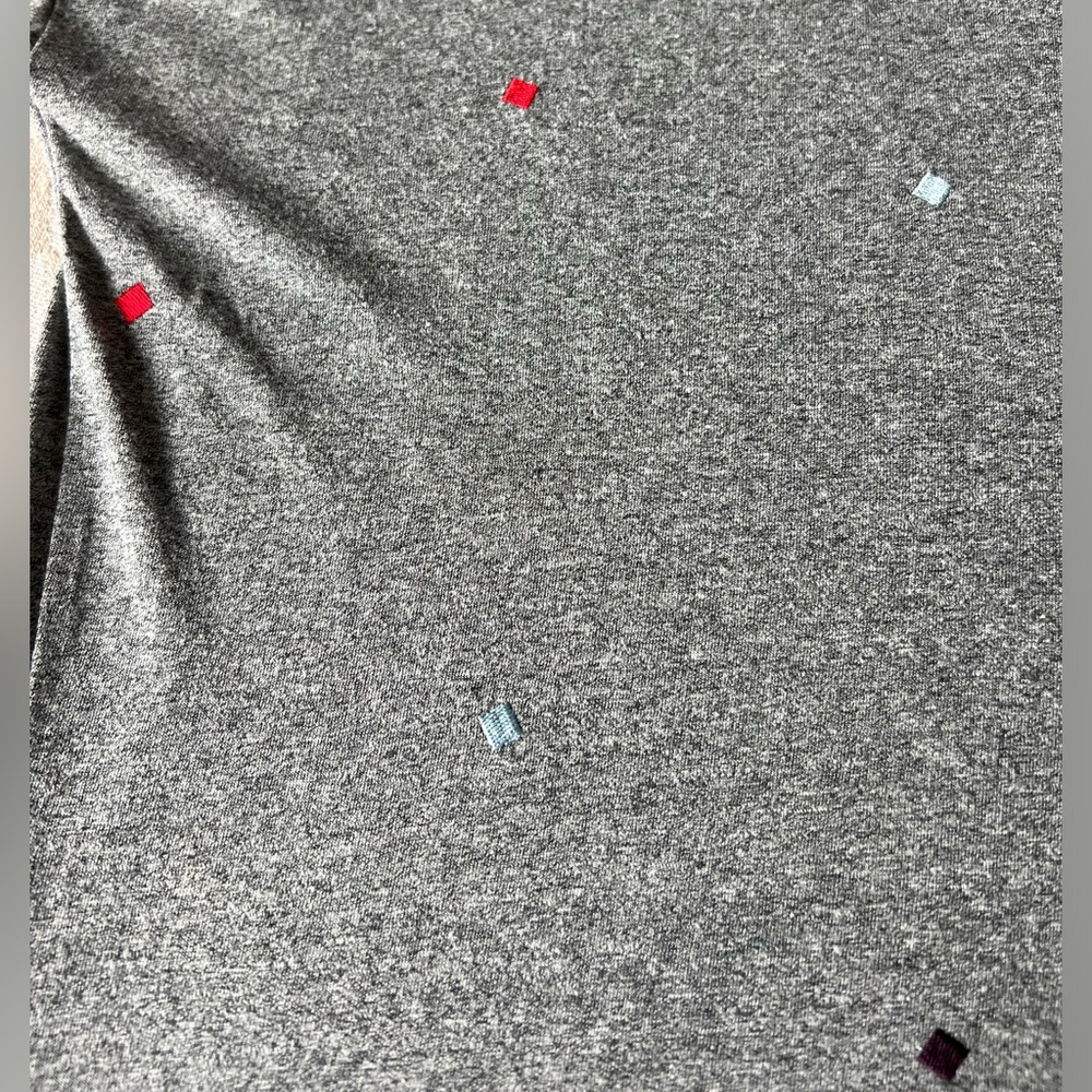 Madewell Confetti-embroidered Heathered Oversized Tee